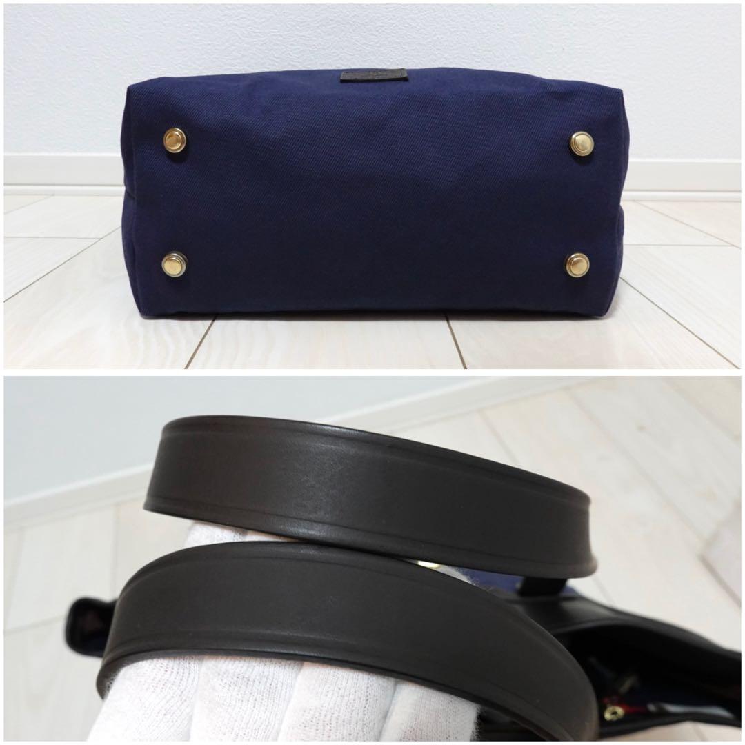 CROOTS フラップ　ポケット　トートバッグ　BEAMS F 別注　ネイビー