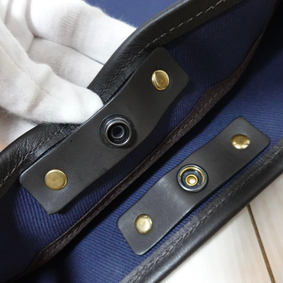 CROOTS フラップ　ポケット　トートバッグ　BEAMS F 別注　ネイビー