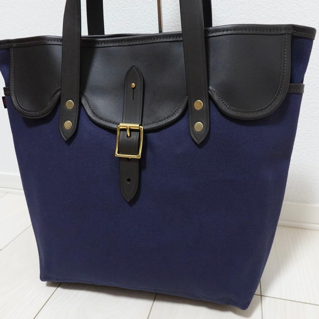 CROOTS フラップ　ポケット　トートバッグ　BEAMS F 別注　ネイビー