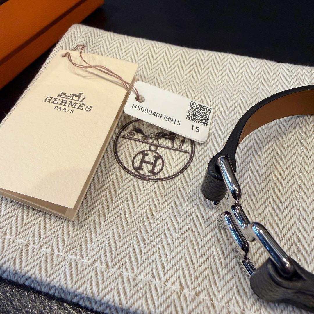 真*広様 【未使用品！】エルメス/レザーブレスレットヴォー・エプソントゥナイト/