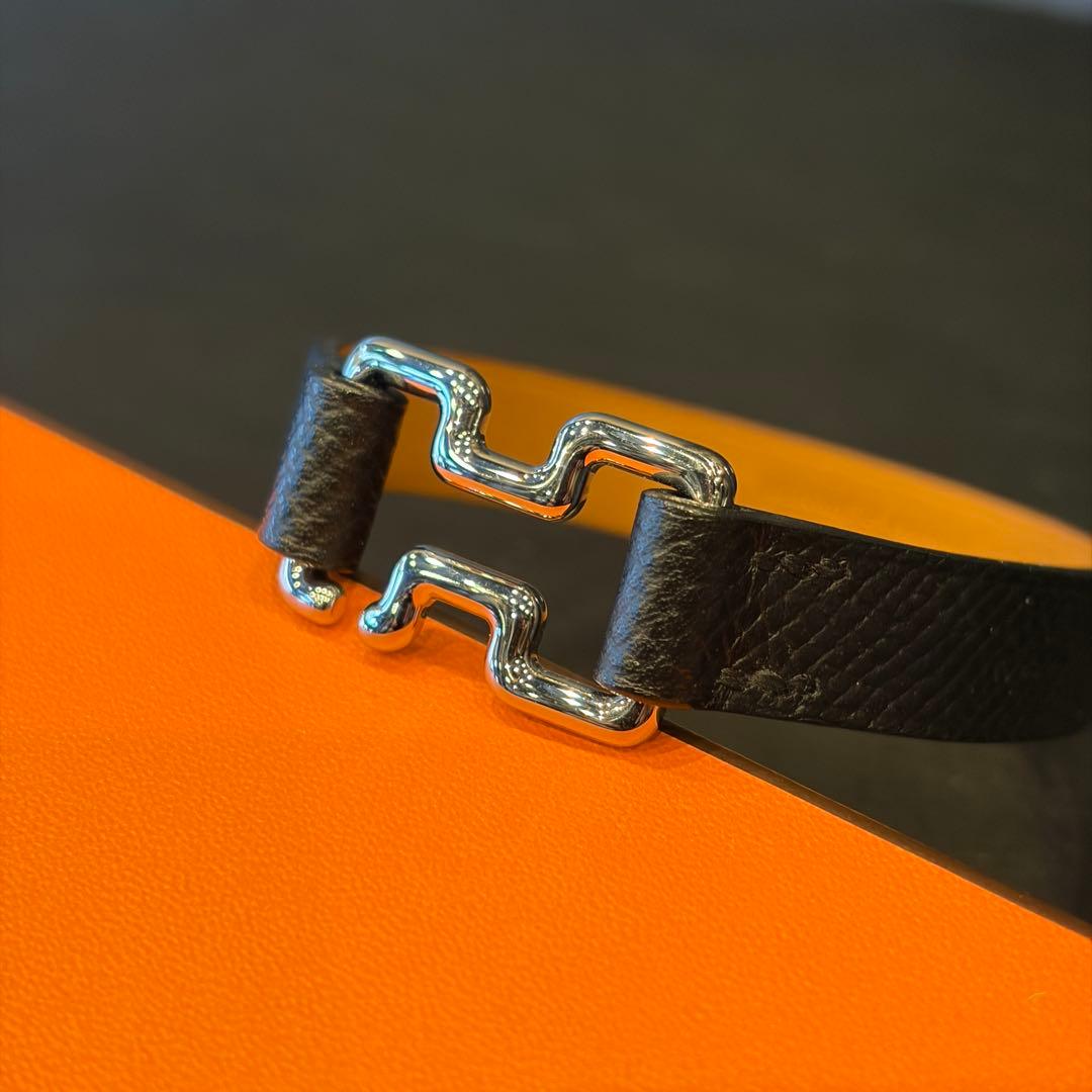 真*広様 【未使用品！】エルメス/レザーブレスレットヴォー・エプソントゥナイト/