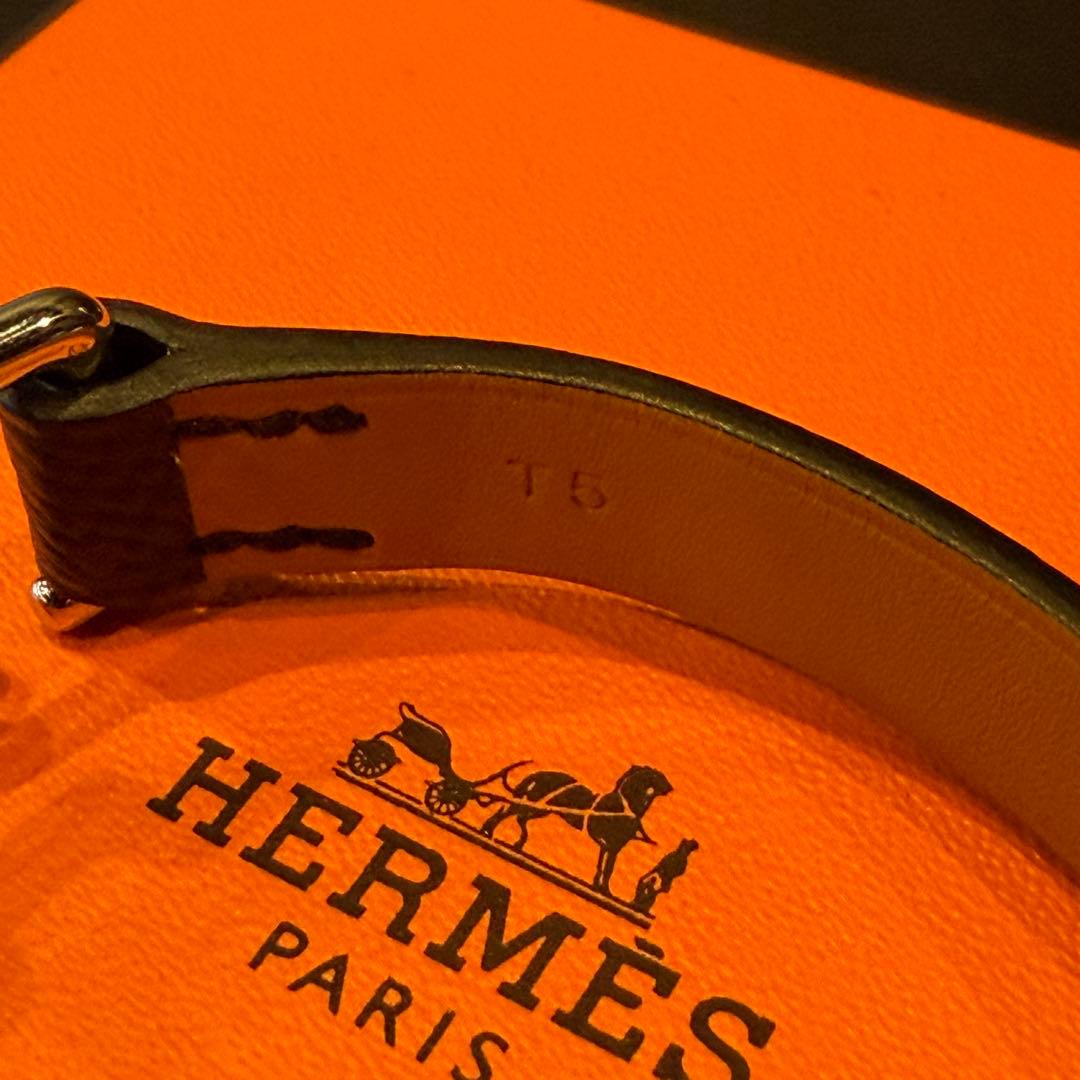 真*広様 【未使用品！】エルメス/レザーブレスレットヴォー・エプソントゥナイト/