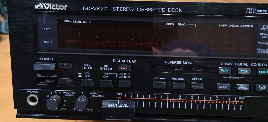 Victor SAヘッド採用高級カセットデッキ ビクターDD-VR77