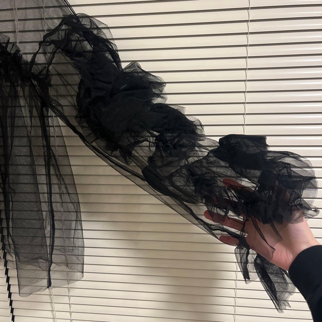 トップス ANDRESD decorative tulle tops