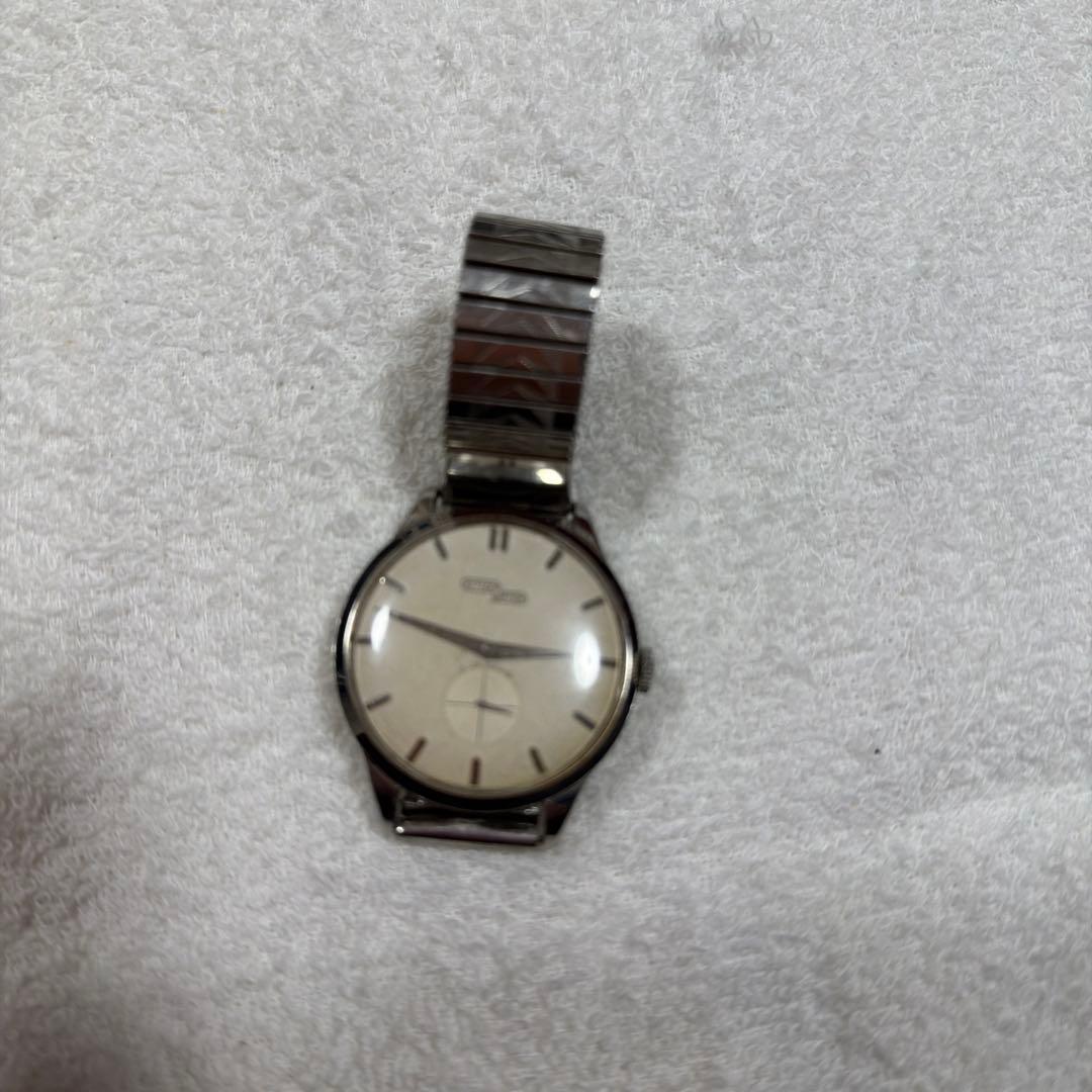 シルバー ステンレススチール 手巻き時計