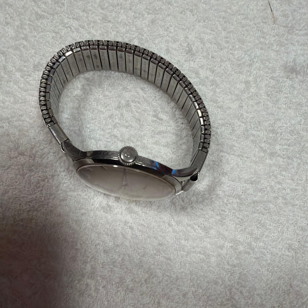 シルバー ステンレススチール 手巻き時計