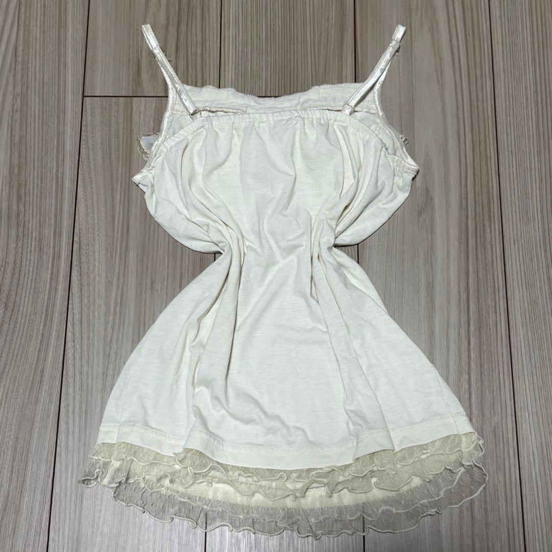 【希少】00s 美品 axes femme ビッグ リボン キャミソール 白 M