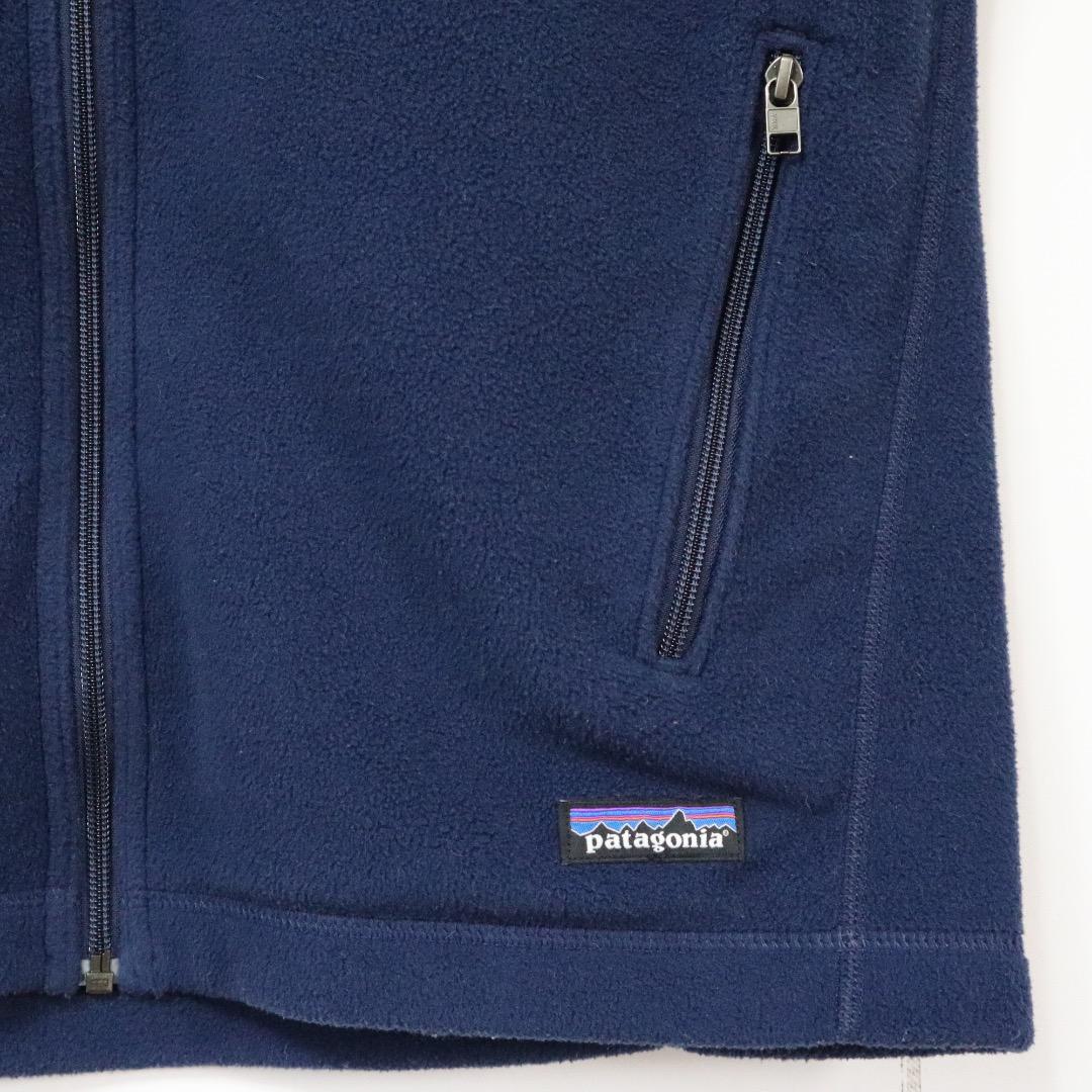 【企業ロゴ】パタゴニア シンチラフリースベスト 刺繍ロゴ 会社ロゴ ネイビー L