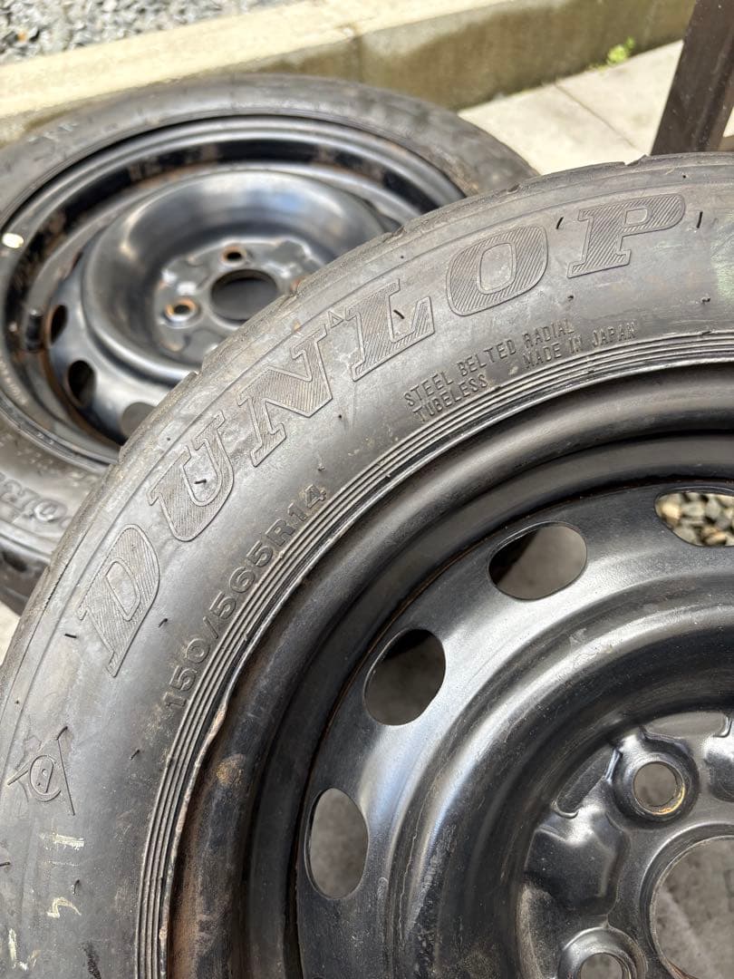 引張りデミオ鉄チン14×6J 22年DUNLOP 150/565/R14 4本⭐️