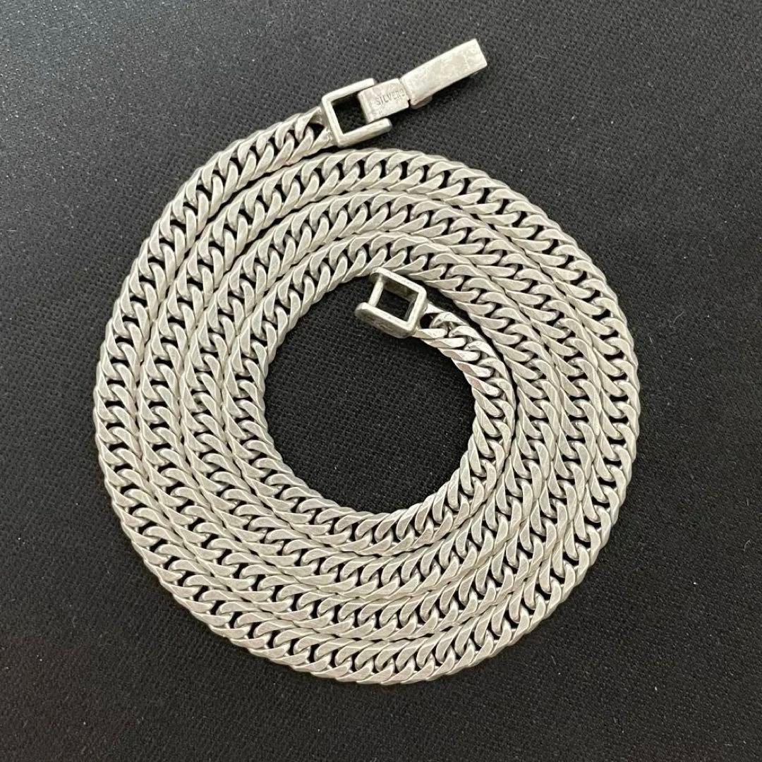 シルバー925 喜平 6面ダブルネックレス 中折式 21g