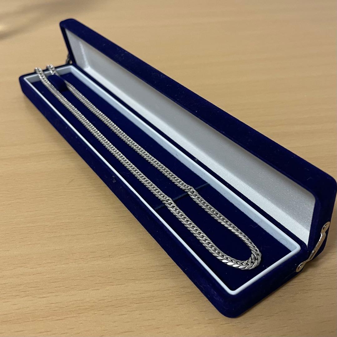 シルバー925 喜平 6面ダブルネックレス 中折式 21g