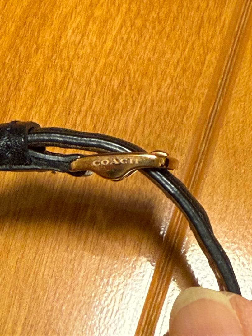 美品 COACH アナログ腕時計 ピンクゴールド/ブラック