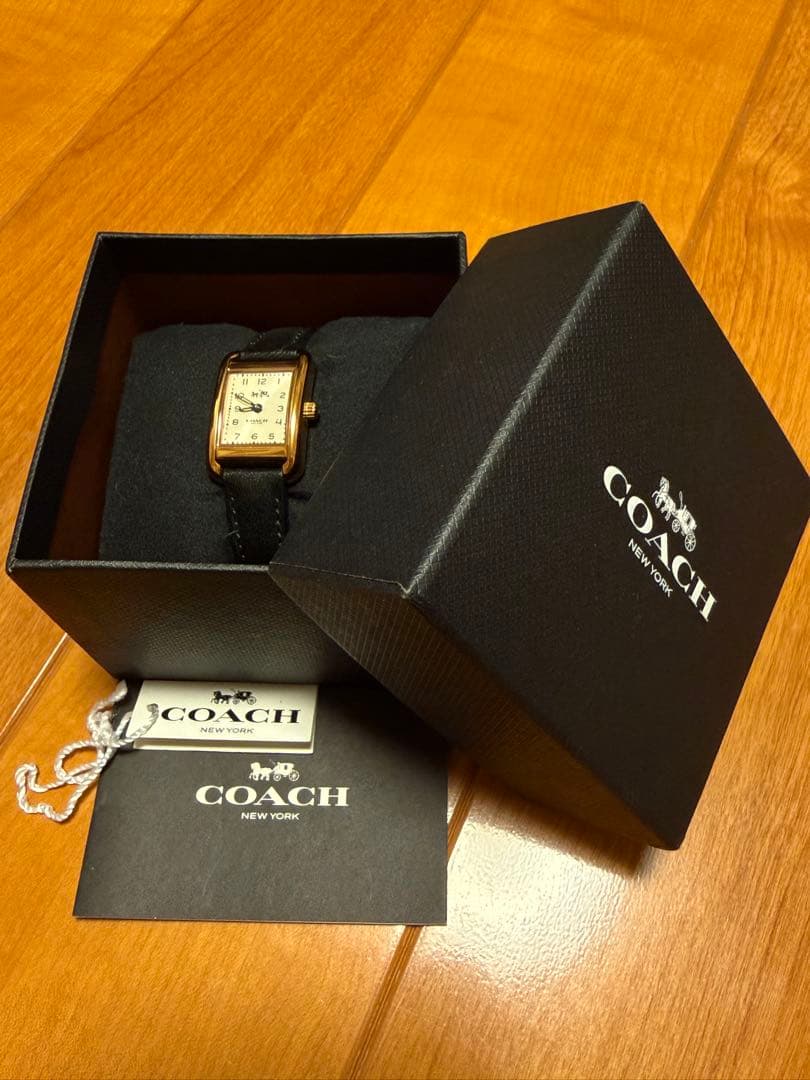 美品 COACH アナログ腕時計 ピンクゴールド/ブラック