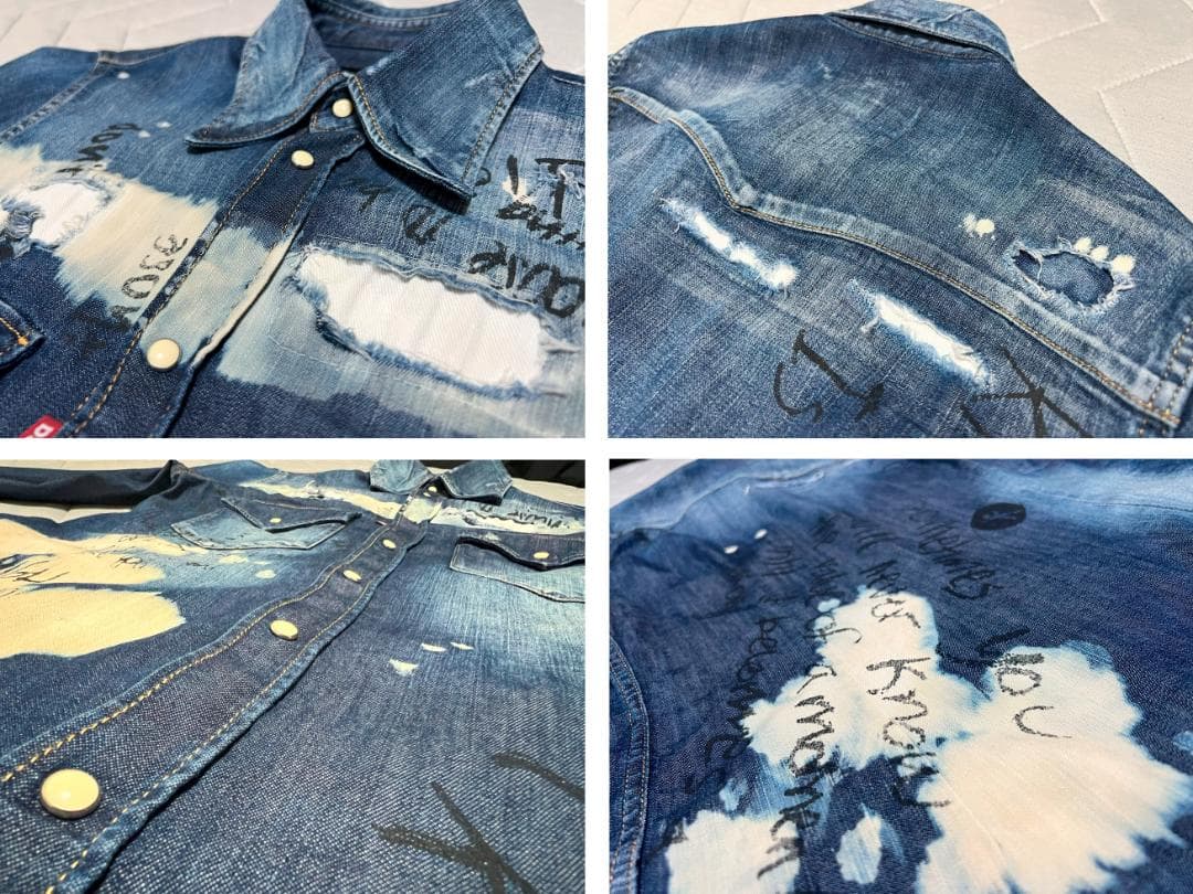 【美品・Ladies' 】DSQUARED2　ウエスタン デニム-シャツ【XS】