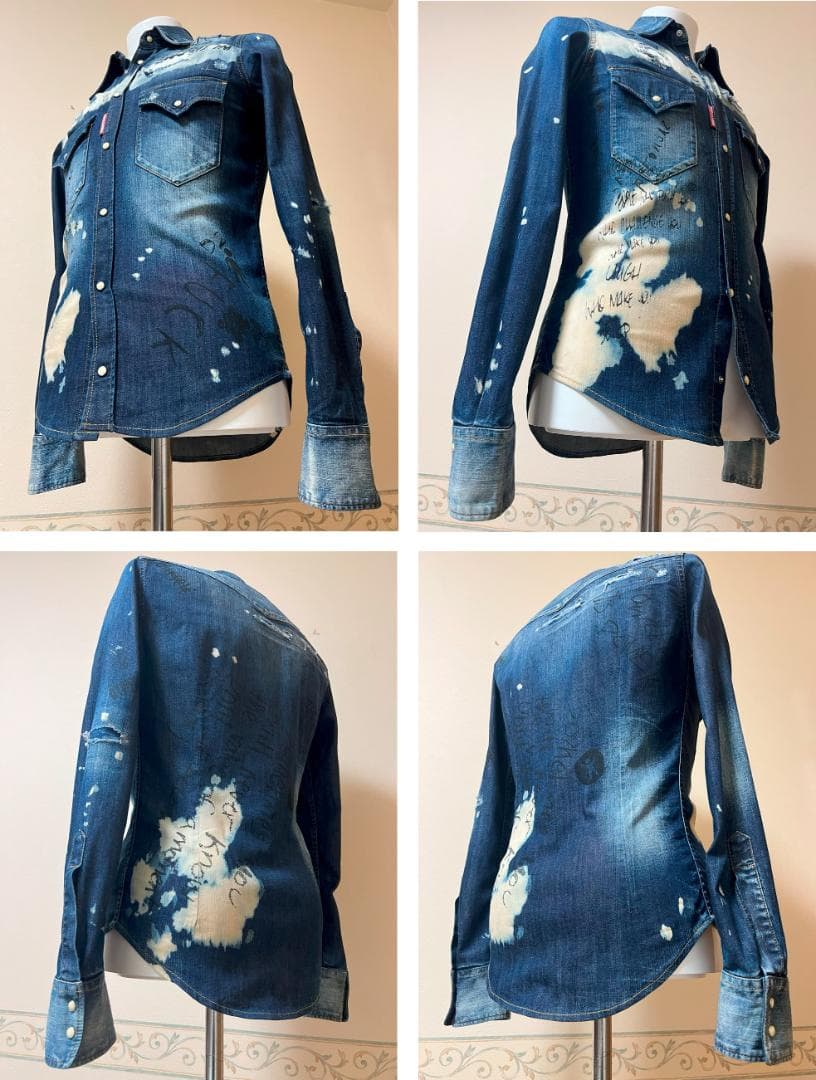 【美品・Ladies' 】DSQUARED2　ウエスタン デニム-シャツ【XS】