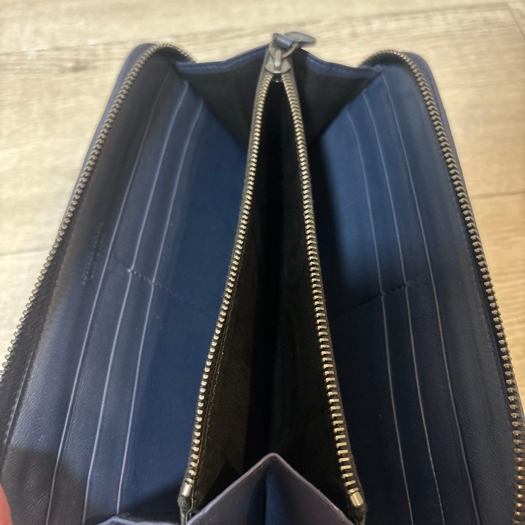 ボッテガヴェネタ 長財布 ネイビー BOTTEGA VENETA