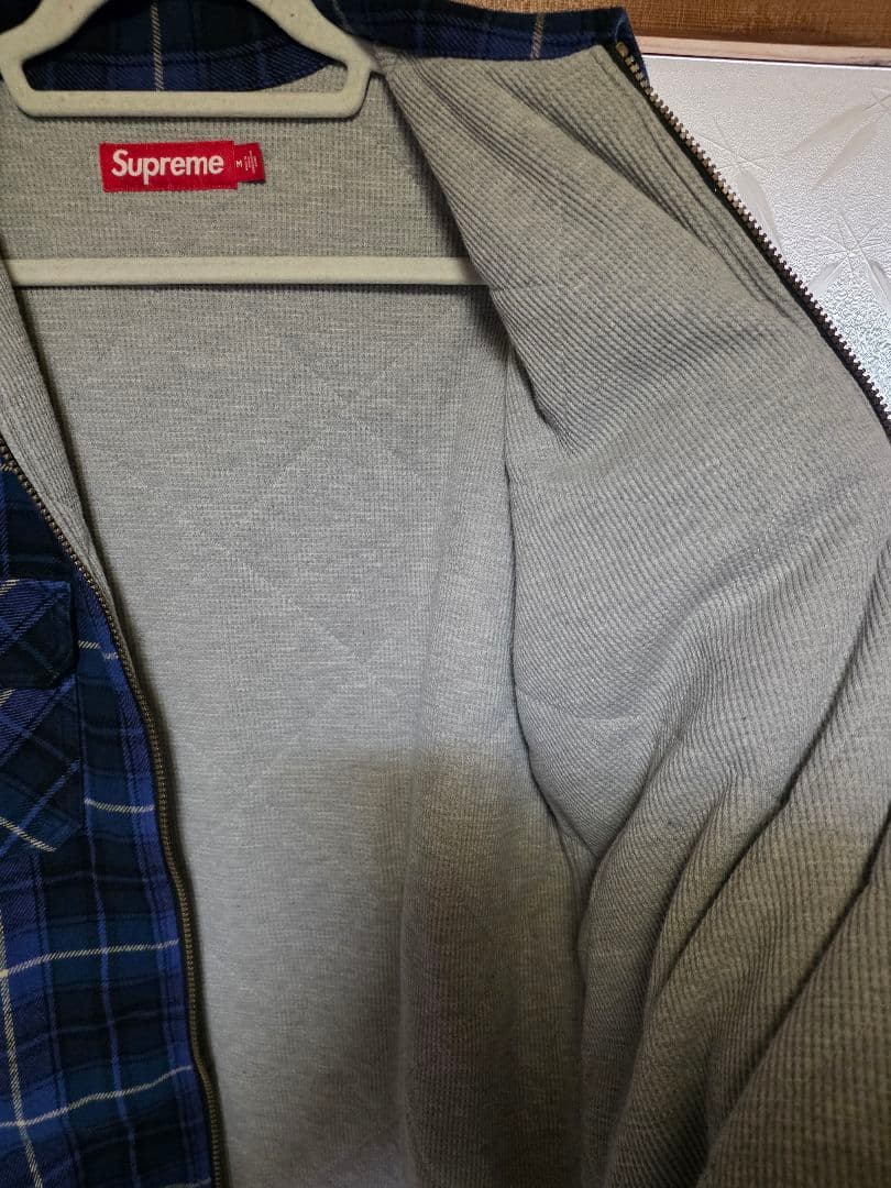 ジャケット・アウター supreme Thermal Zip Up Flannel Shirt M