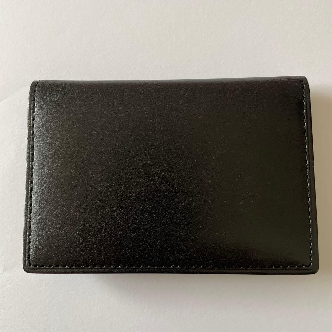 土屋鞄　ヌメ　名刺入れ　ブラック