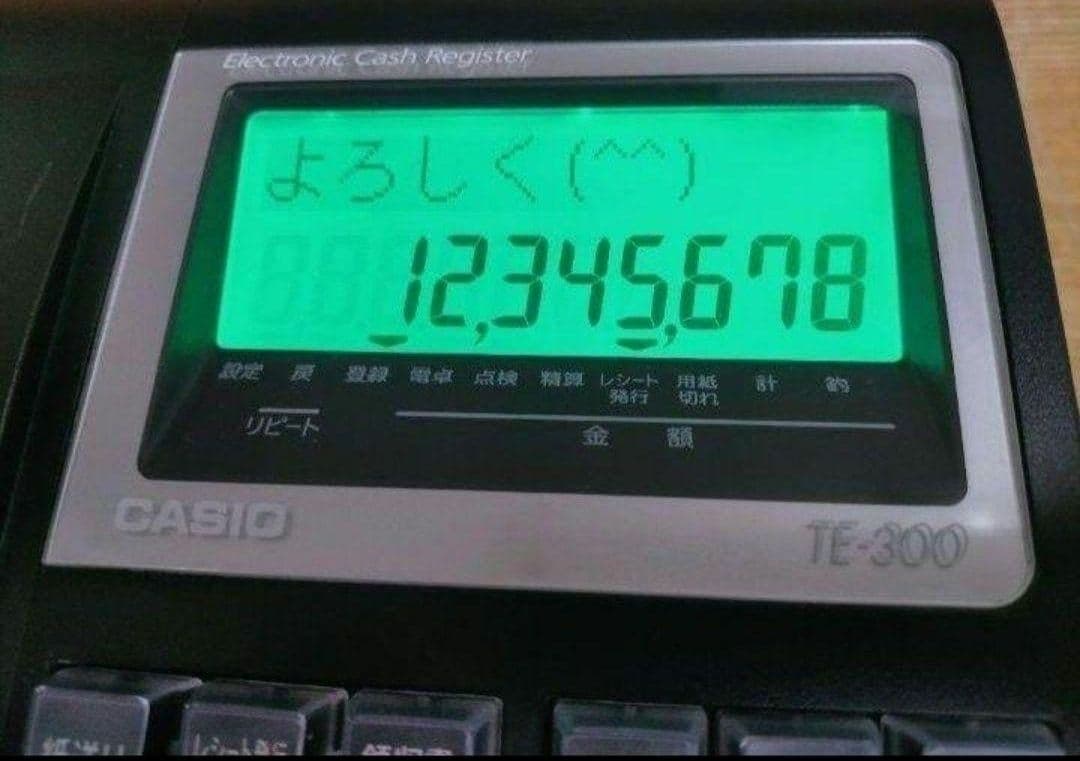 カシオレジスター　TE-300　フル設定無料　 送料無料人気機種　445888