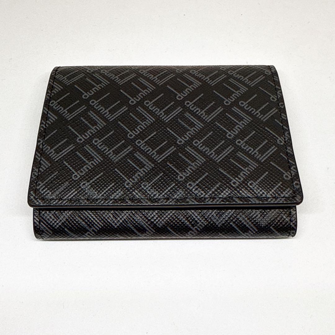 現行 極美品✨ ダンヒル ケース 小銭入れ 総柄 PVC レザー ブラック