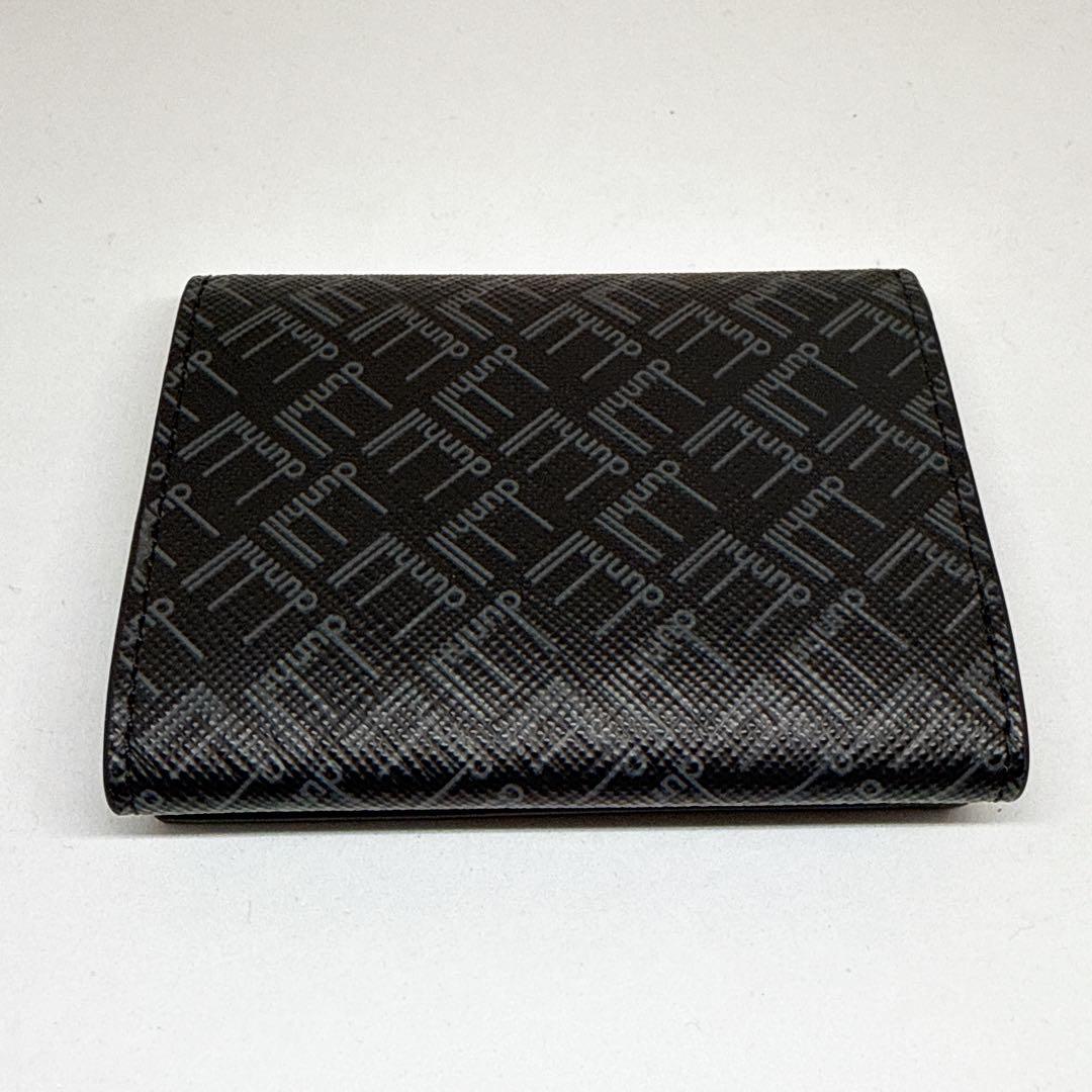 現行 極美品✨ ダンヒル ケース 小銭入れ 総柄 PVC レザー ブラック