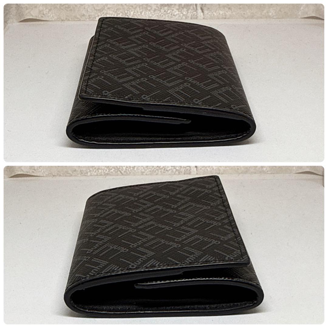 現行 極美品✨ ダンヒル ケース 小銭入れ 総柄 PVC レザー ブラック