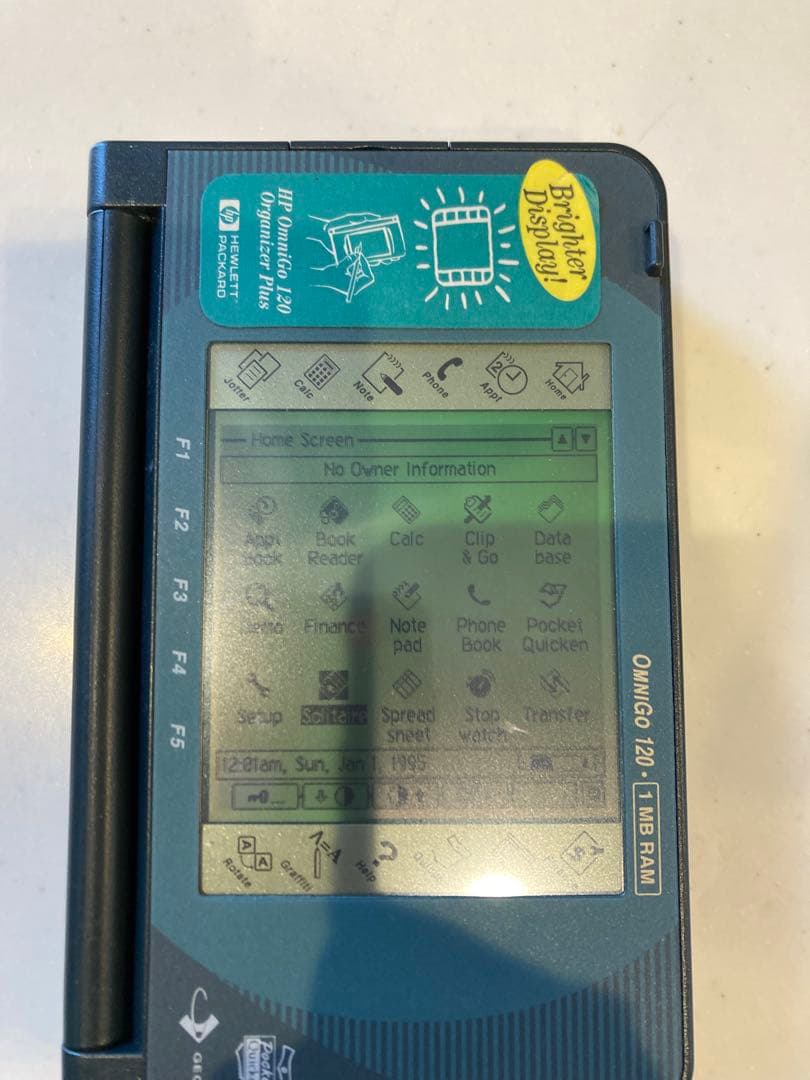 HP Omnigo 120 1MB RAM 完動品 200lx 100lx