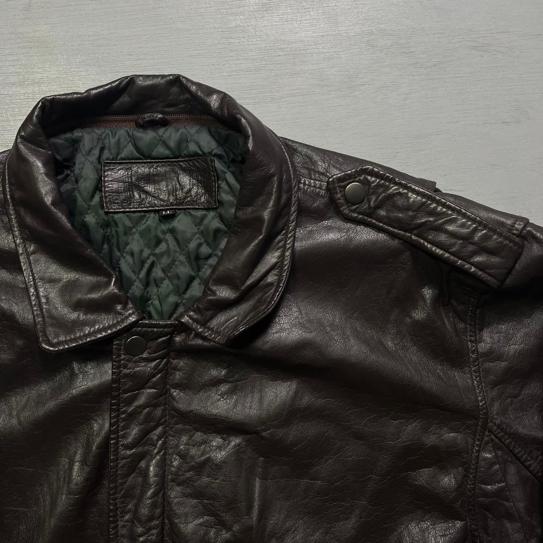 vintage A-2 レザージャケット　深水光太　ショート丈　牛革　短丈　黒