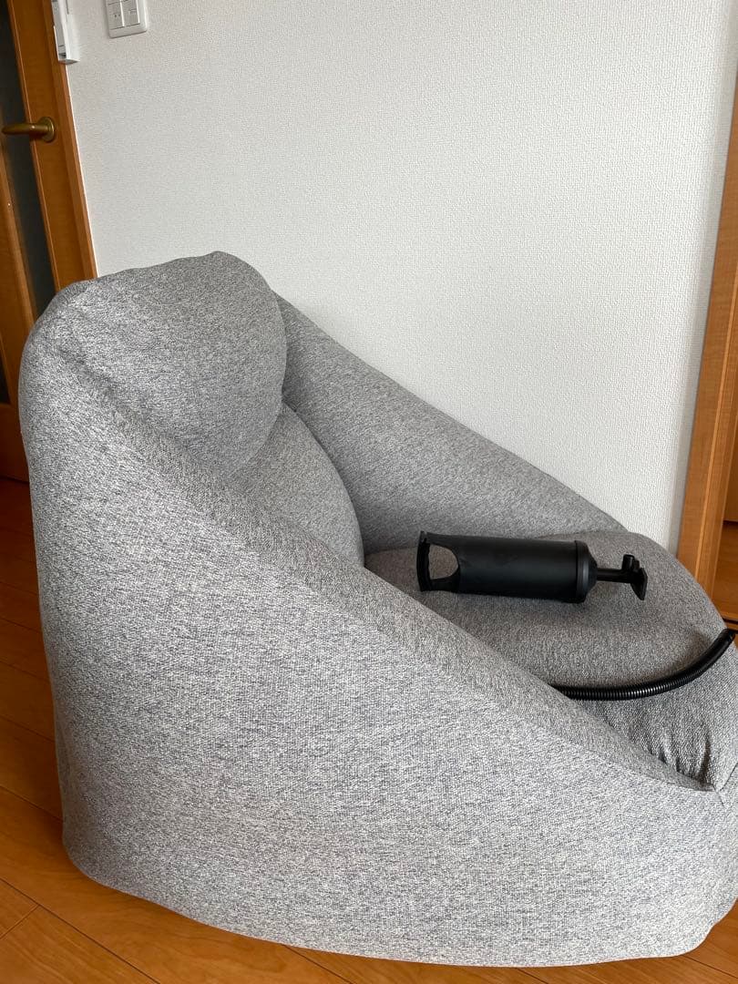 【美品】空気でできたソファ　グレー　無印良品