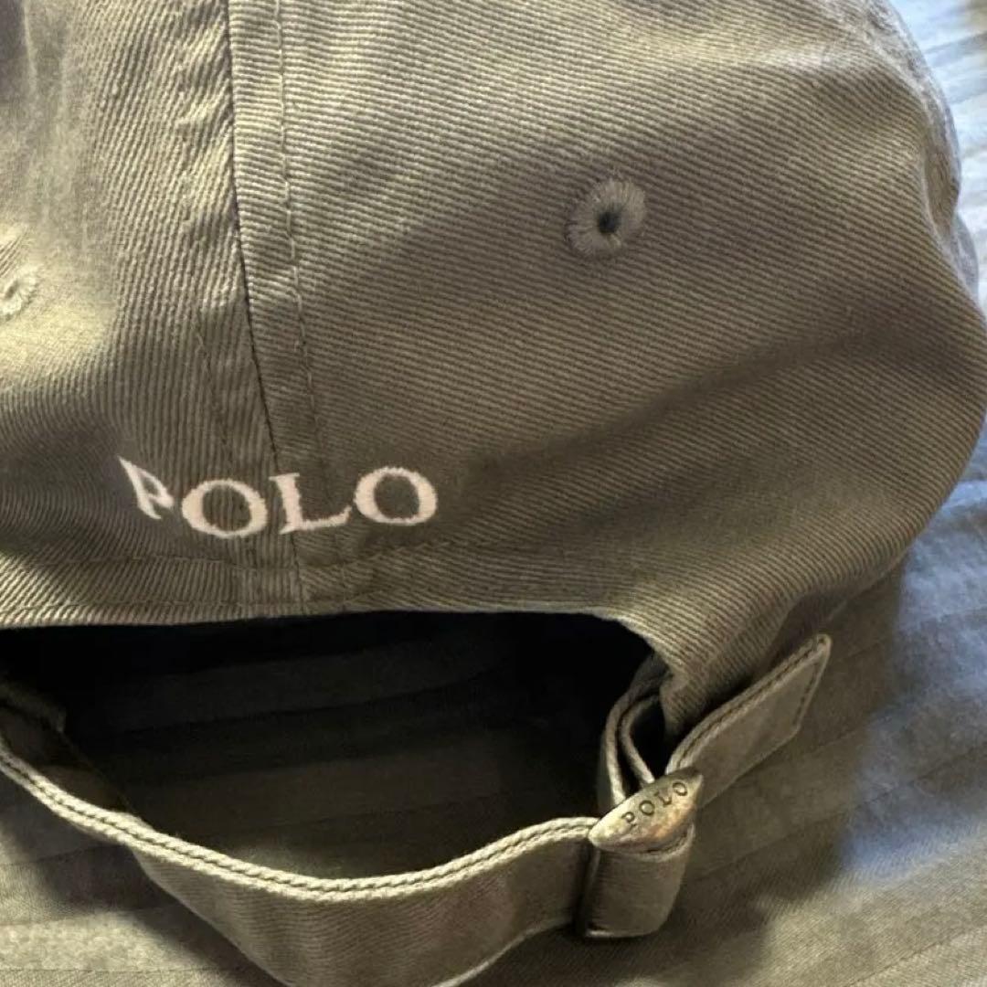 ポロラルフローレン　キャップ　新品　グレーxホワイトロゴ