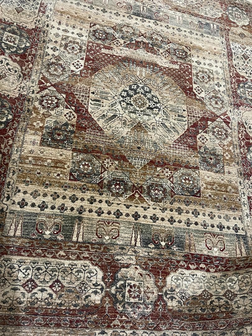 【定価88000円美品】高密度ウィルトン織り高級ペルシャ柄絨毯肉厚ヴィンテージ風