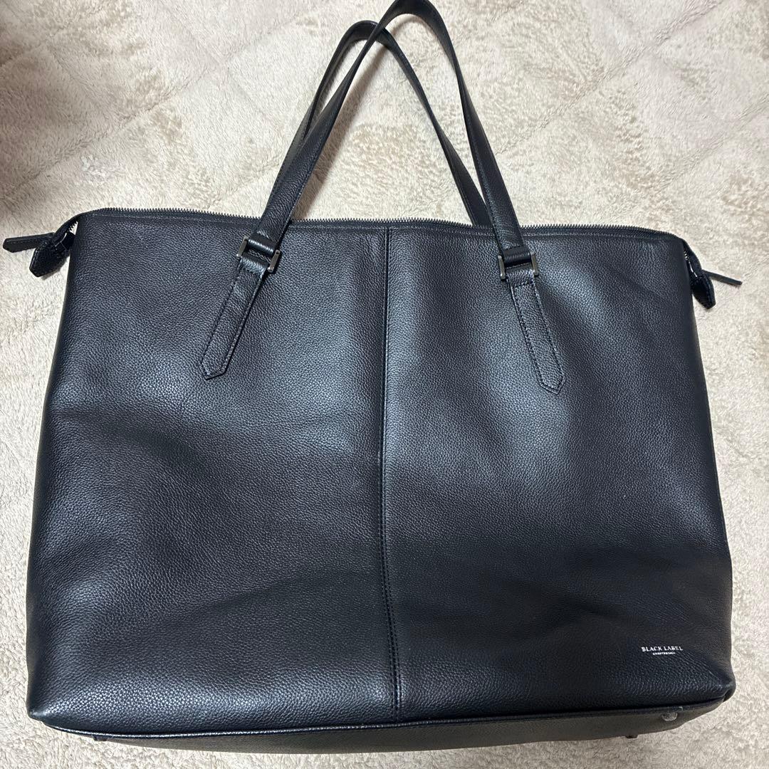 ブラックレーベル 黒 レザートートバッグ