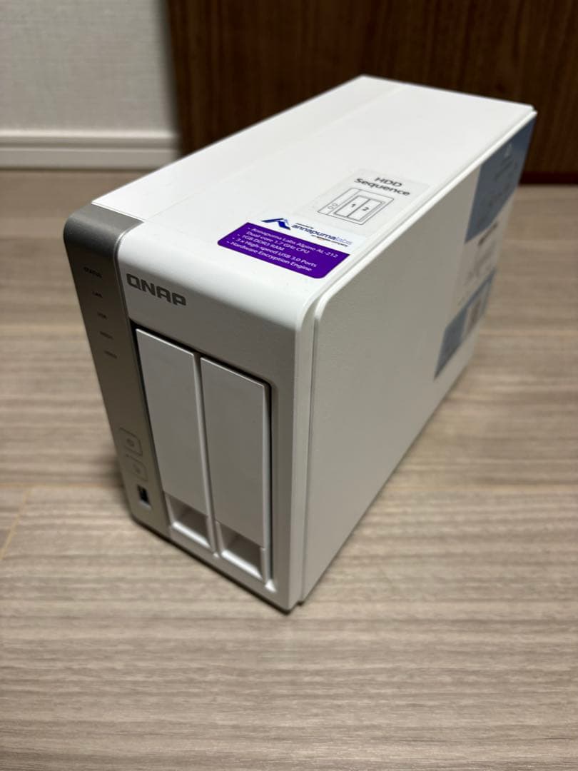 QNAP TS-231P　2ベイNAS USB 3.0 LANポート付き