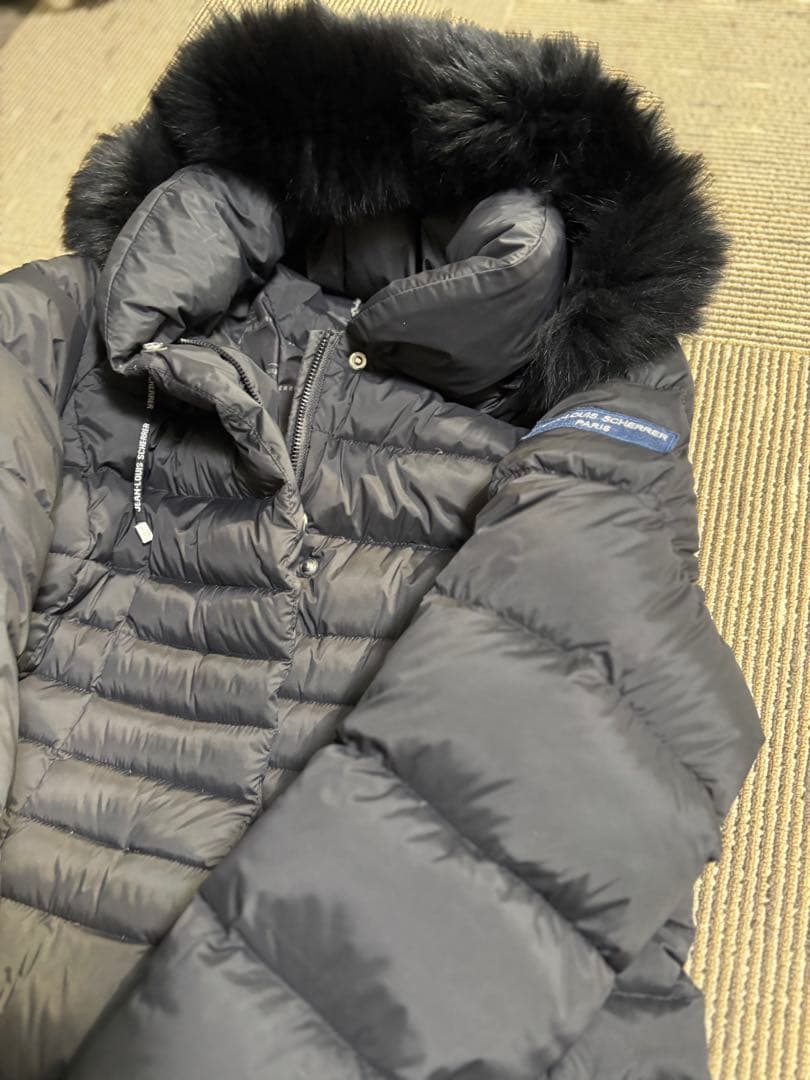 JEAN-LOUIS SCHERRER　フォックスファー　 ダウンロング　黒　M