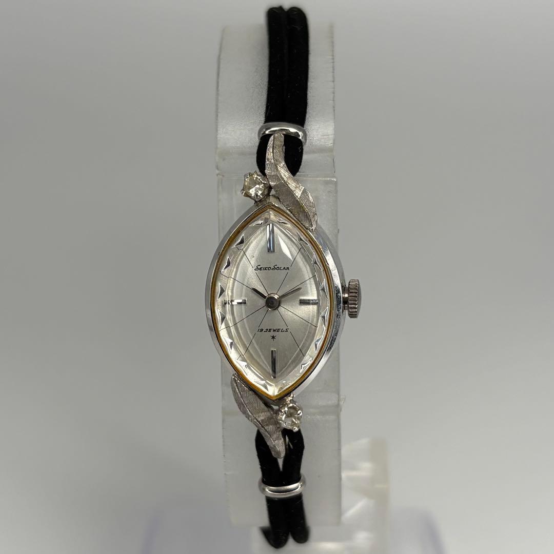 未使用品 SEIKO セイコー ソーラー K14WGケース 約4.3g 手巻時計