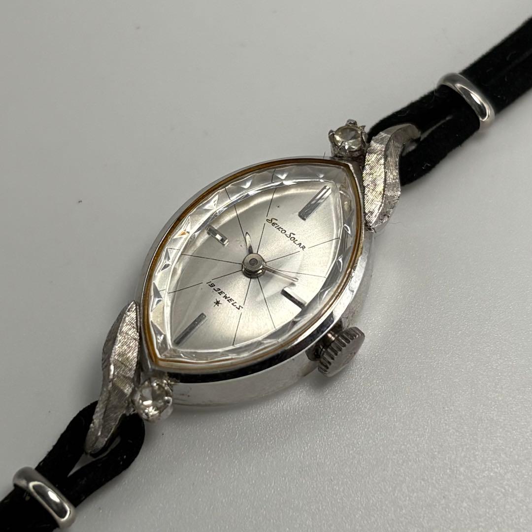 未使用品 SEIKO セイコー ソーラー K14WGケース 約4.3g 手巻時計