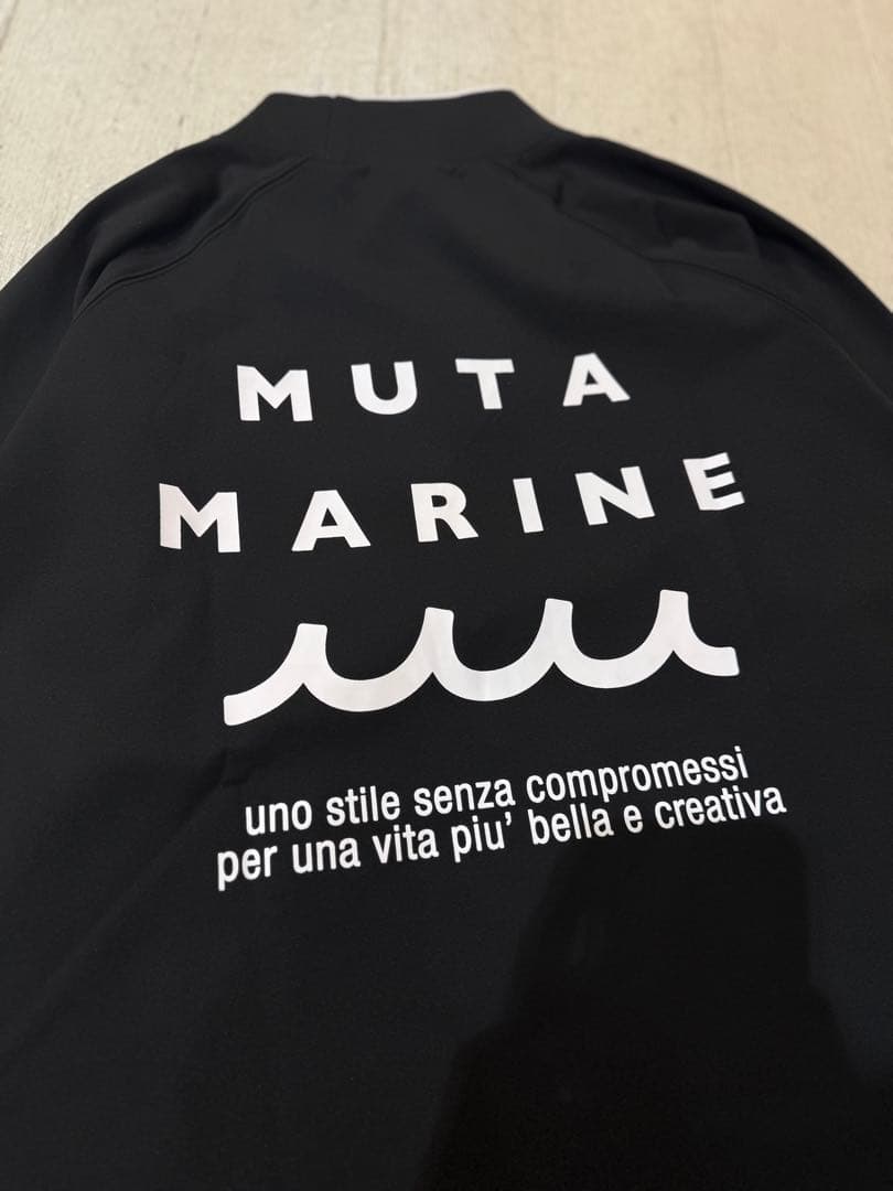 【新品】ムータマリン　ゴルフ　裏起毛　モックネック　黒　Lサイズ