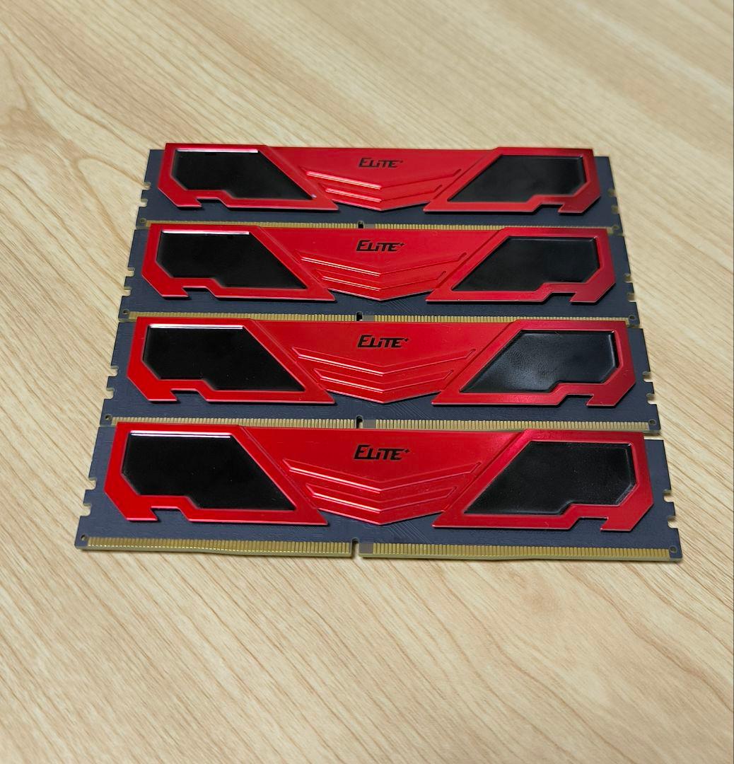 TEAM ELITE 16GB DDR4 3200MHz(16GB×4枚)