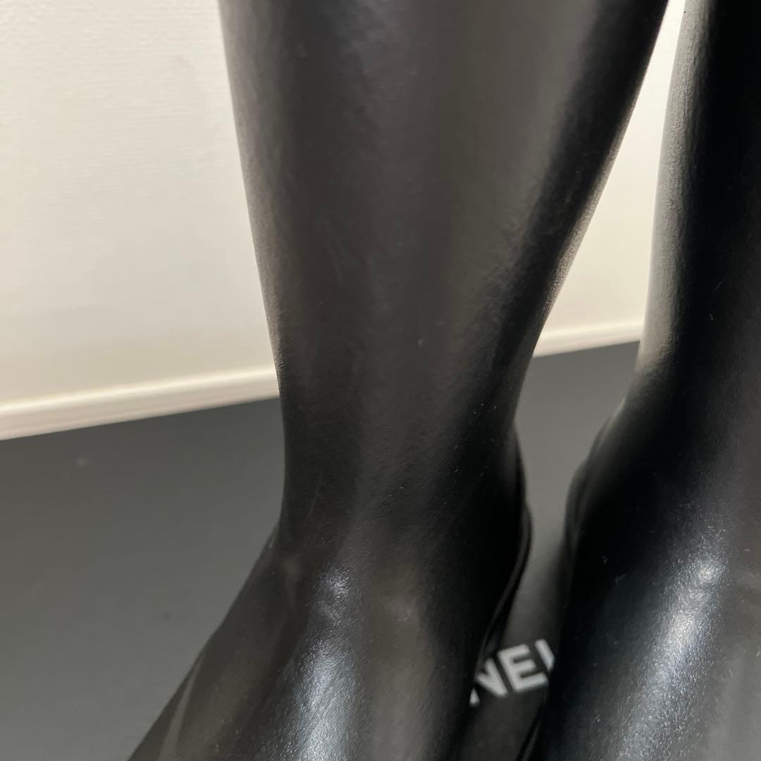 新品未使用 シャネル レインブーツ 37 CHANEL 長靴 ジェニ シューズ