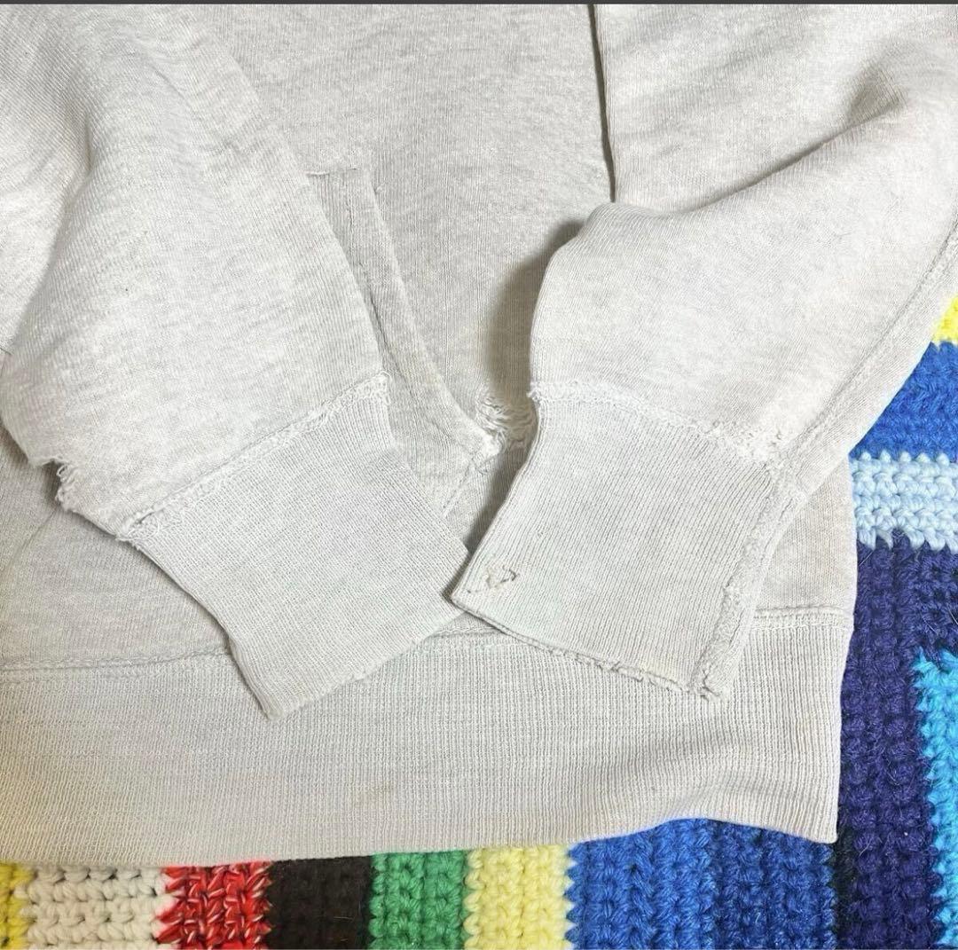 50s 60s ヴィンテージ スウェット パーカー4本針 脇ガゼット リブ長