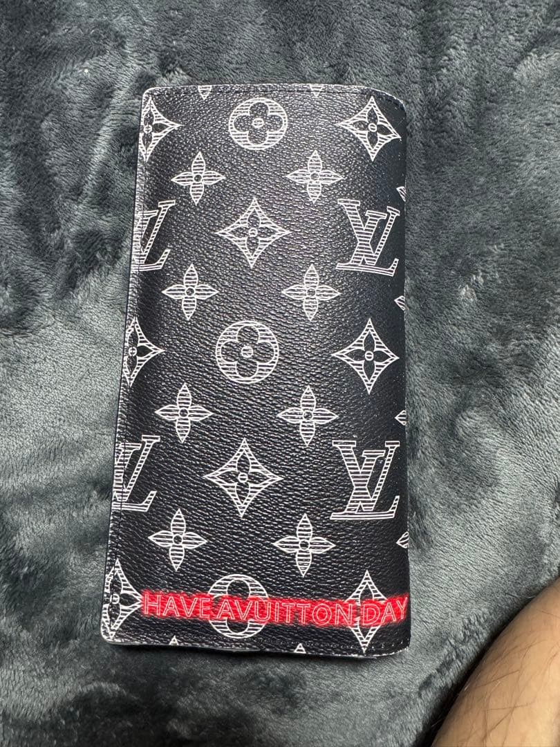 プ*ン様 Louis Vuitton モノグラム長財布 ブラック/レッド