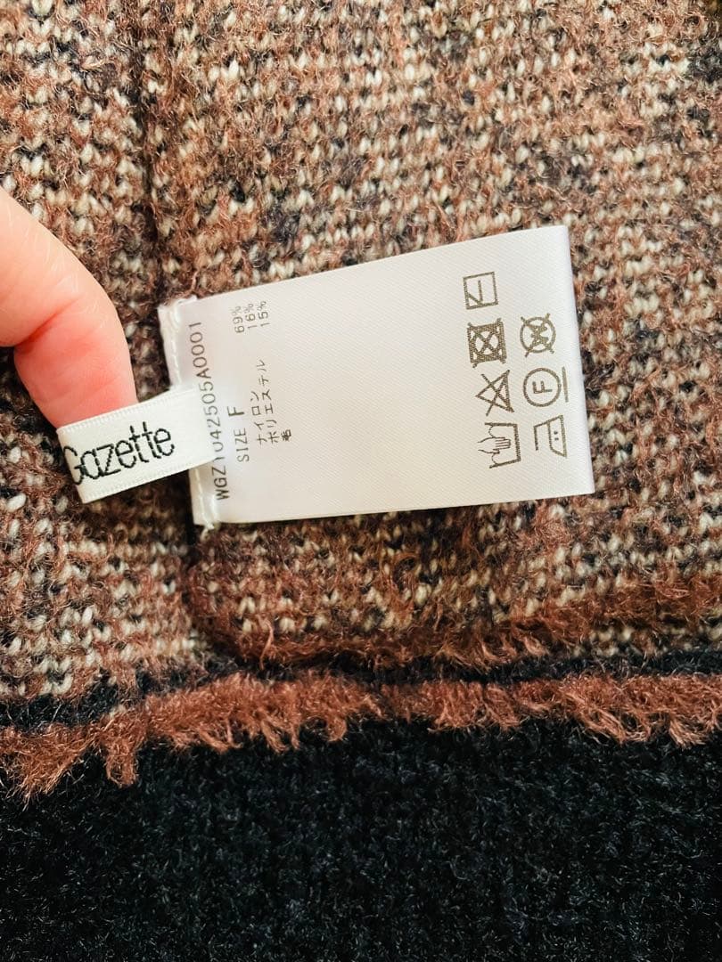 完売　Whim Gazette 2wayレオパードシャギーカーディガン