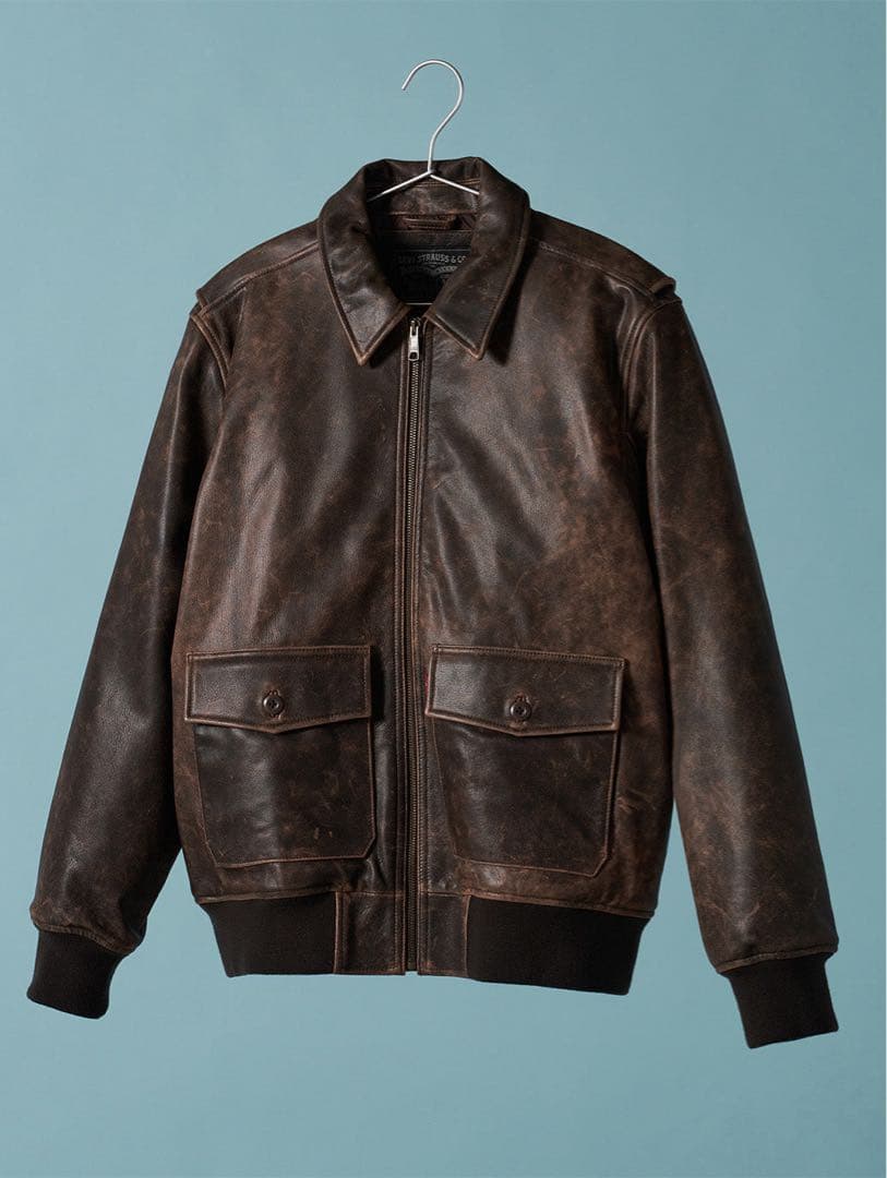 LEVI'S® CLAYTON LEATHER AVIATOR JACKET