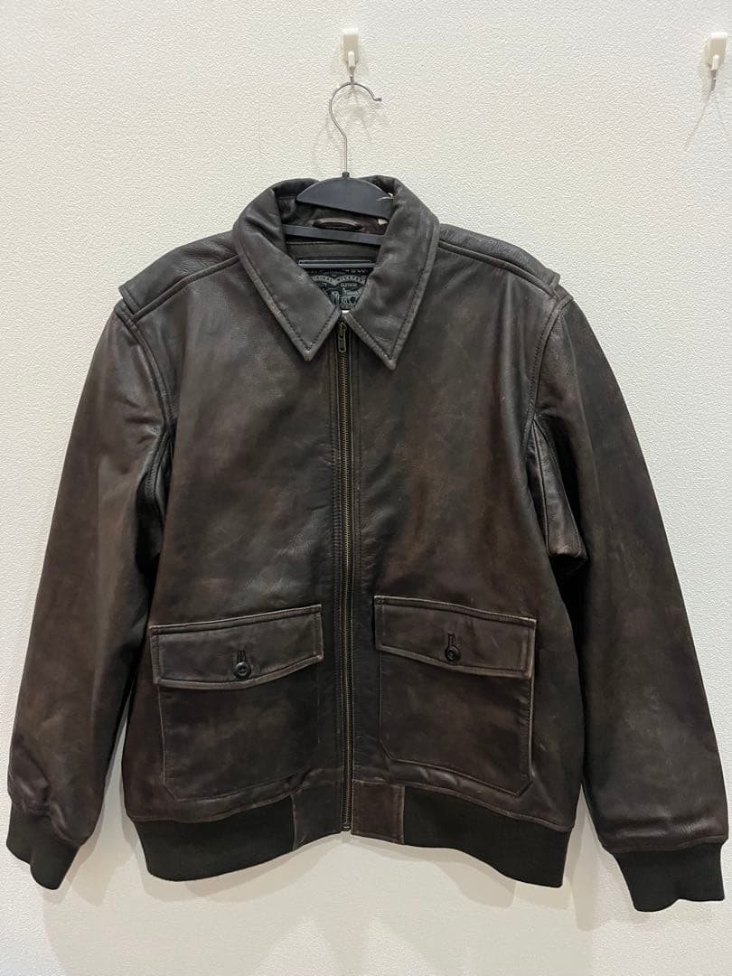LEVI'S® CLAYTON LEATHER AVIATOR JACKET