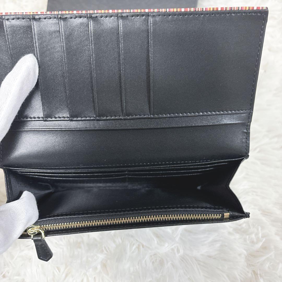 【極美品】PaulSmith マーケトリーストライプラビット　折り財布