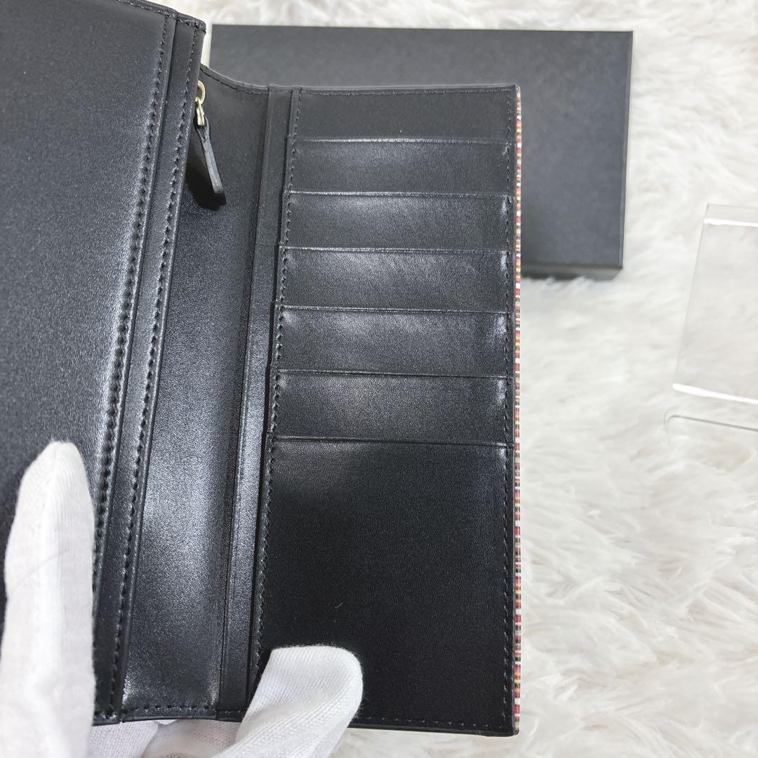 【極美品】PaulSmith マーケトリーストライプラビット　折り財布