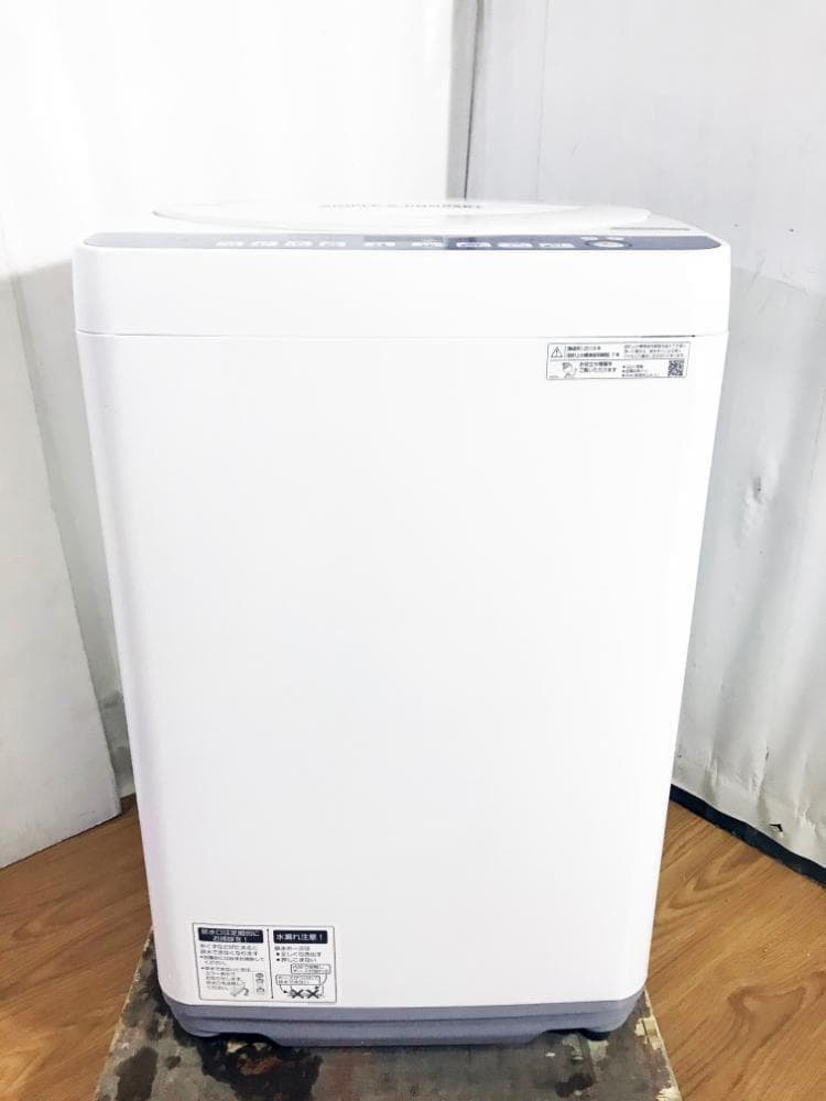 ★分解洗浄済！美品 中古★SHARP 7㎏ 洗濯機【ES-T711-W】FV43