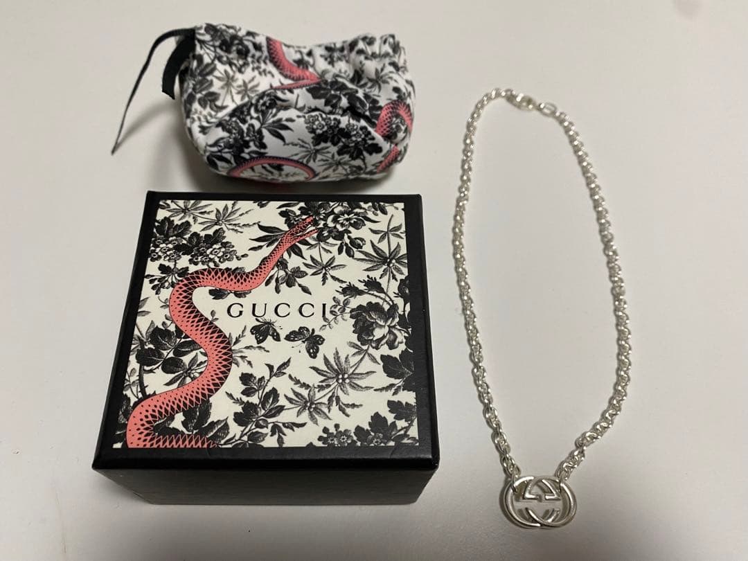 GUCCI 4217 G 8402 シルバーネックレス