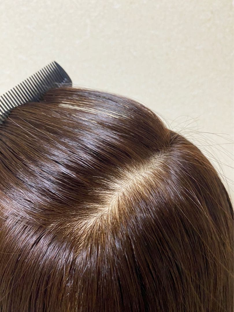 高級レミー人毛100% 【総手植えS】ロングブラウン フルウィッグシルクスキン