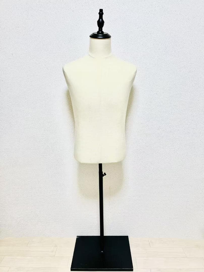 男性用 トルソー マネキン 高さ調整可能 裁縫 洋裁 アイボリー